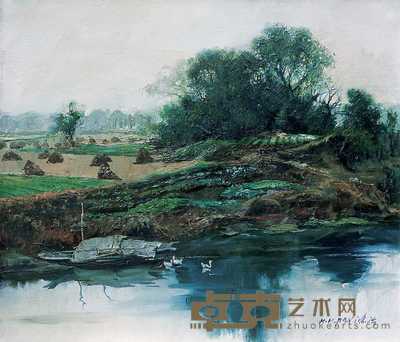 潘鸿海 九寨小溪 46×44cm